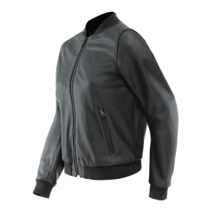 ACCENTO PERF. LEATHER JACKET WMN /001-BLACK