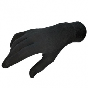 SILK UNDERGLOVE/001-BLACK