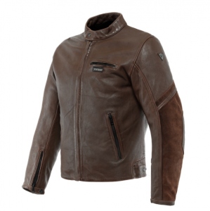 MERAK LEATHER JACKET/58G-TOBACCO